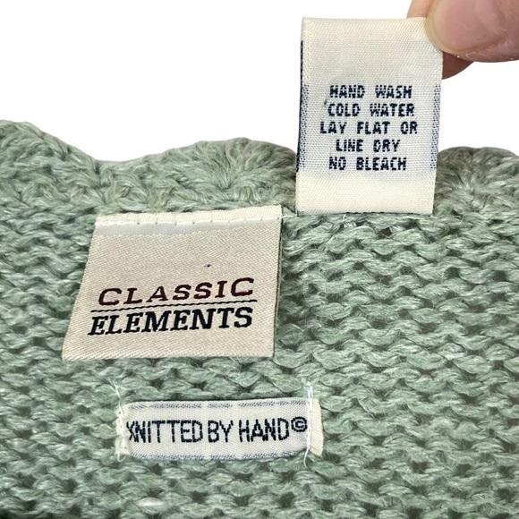 Vintage 80's Classic Elements Hand Knitted Floral Cottagecore Cardigan Like New! - Picture 11 of 12